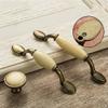 Geeyu 96 Dressing Table Handle, Cupboards Drawer PullsBeige Ceramic Door HandlesAntique Furniture Knobs and Handles for Kitchen CabinetConcise Drawer Handles, Indoor Hardware (Color : G) view 4