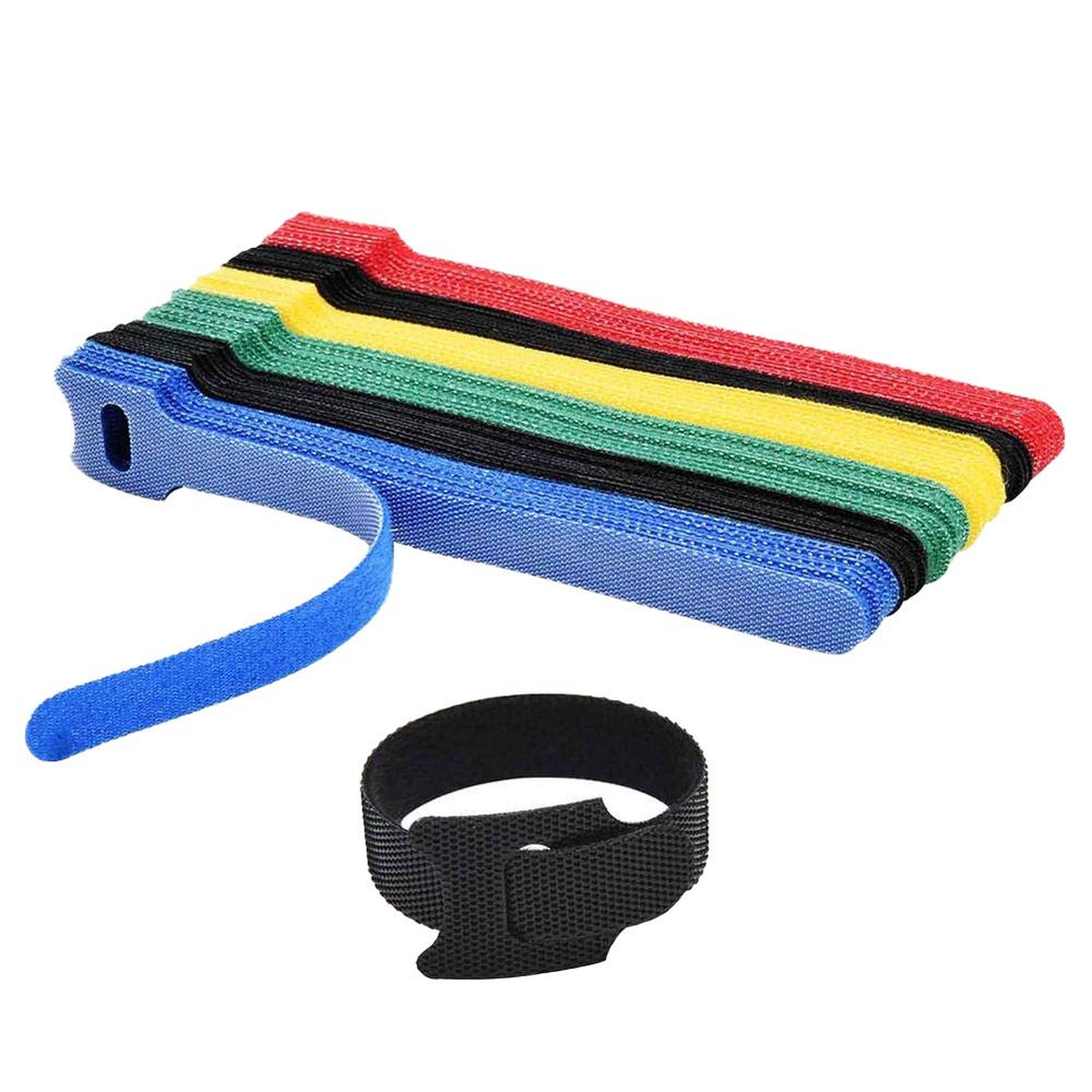 50Pcs Reusable Cable Ties Nylon Strap Adjustable Cable Cord Hook and Loop Ties for Organizer Wraps Cable Accessories