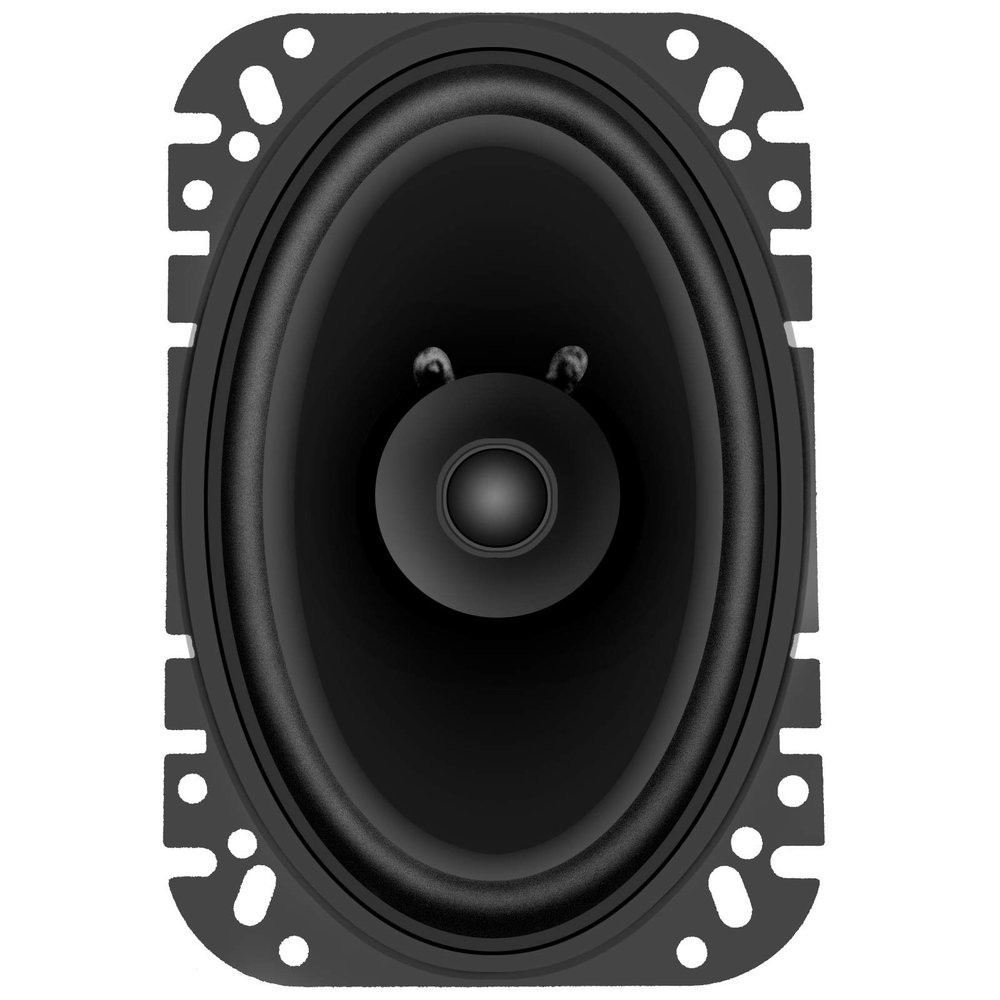 4x6 Speaker,Dual Cone Car Speaker,4x6 Door speaker Single Unit,Full Range,4 Ohm,Wide Frequency Response,Enhanced Bass,Polypropylene Cone,Rubber Surround,OEM Replacement,Coaxial,Car Stereo System