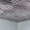 FASDE Coffer Decorative Vinyl 2ft x 2ft Lay in Ceiling Panel in Argent Silver (5 Pack) view 2