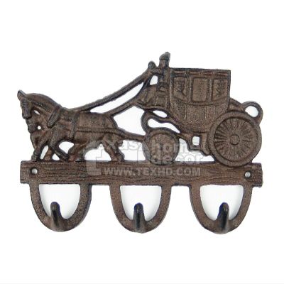 Decor for The Soul Stagecoach Key Rack Horse Carriage Cast Iron Wall Hooks Coat Hook Western Decor