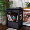 Andover Audio SpinStand Rack for Records and Audio Components - Metal-Reinforced, Holds 150 LPs, Optimum Height & Storage Space, Ideal for Turntables, Vinyl, SpinBase Systems (Black) view 4
