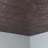 FASDE Traditional Style/Pattern 5 Decorative Vinyl 2ft x 2ft Lay in Ceiling Panel in Argent Bronze (5 Pack) view 2