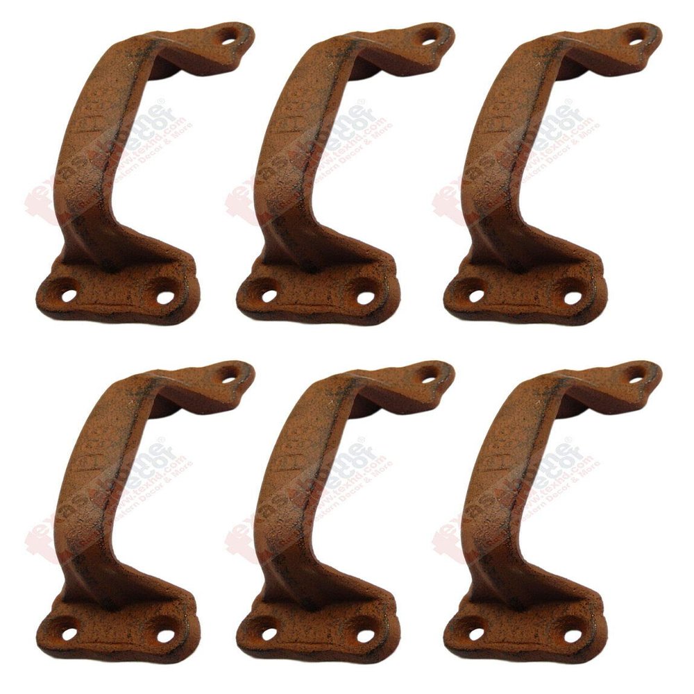 Decor for The Soul 6 Handles Rustic Cast Iron Door Drawer Pull Antique Look Barn Gate Shed Cabinet