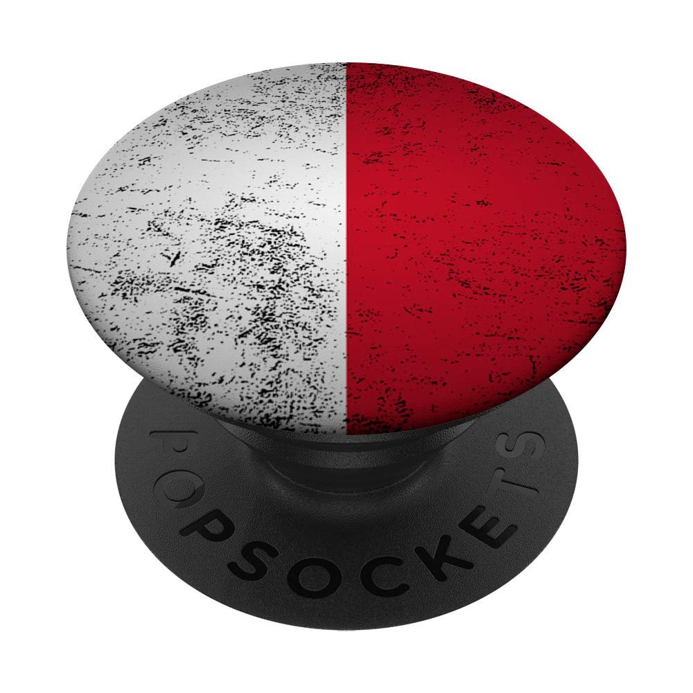 Grunge Monaco Flag Retro Western Europe French Monascan Gift PopSockets Grip and Stand for Phones and Tablets
