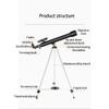 50mm Travel Astronomy Telescope,Portable Lightweight Refractor Telescope - Coated High-Definition Eyepiece - Ideal Telescope for Beginners,Kids and Adult (Color : A+Smartphone Stand) view 2