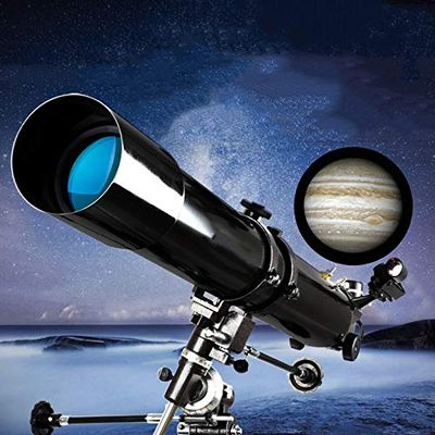 ARCH Telescope with 90 Erect Prism,Telescope for Beginners, Portable 80mm Caliber 900mm Focal Length, Refractor Telescope with Tripod and Carry Bag (Color : Package 2)