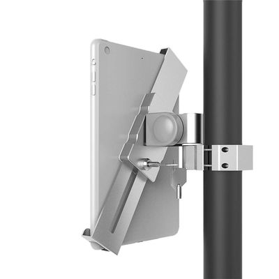 AIZYR Adjustable Lazy Tablet Stand Holder, Wall Mount Aluminum Clamp Mount Bracket with Anti-Theft Lock for Gaming Video Chat,7~10.5inch