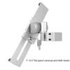 AIZYR Adjustable Lazy Tablet Stand Holder, Wall Mount Aluminum Clamp Mount Bracket with Anti-Theft Lock for Gaming Video Chat,7~10.5inch view 2