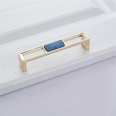 Pangocho Jinchao-Pulls Handles 128, Cupboard Drawer and Wardrobe Pulls, Blue Nordic Marble Shell Cabinet Handle Knobs, Kitchen Furniture 96mm 128mm Home Decoration (Color : 7 96mm)