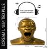 OEHLBACH Scream Unlimited Plus - exclusive headphone stand in the shape of the legendary Oehlbach head - optimal storage of larger over-ear headphones (made in Germany) handmade - fire red view 3