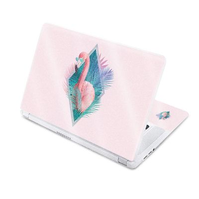MightySkins Glossy Glitter Skin for Acer Chromebook 15 15.6 (2017) - Flamingo Vice | Protective, Durable High-Gloss Glitter Finish | Easy to Apply, Remove, and Change Styles | Made in The USA