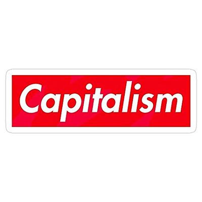 Capitalism Decal Sticker - Sticker Graphic - Auto, Wall, Laptop, Cell, Truck Sticker for Windows, Cars, Trucks