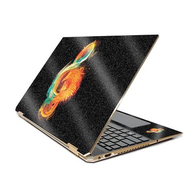 MightySkins Glossy Glitter Skin for HP Spectre x360 15.6" Gem-Cut (2019) - Music Reborn | Protective, Durable High-Gloss Glitter Finish | Easy to Apply, Remove, and Change Styles | Made in The USA