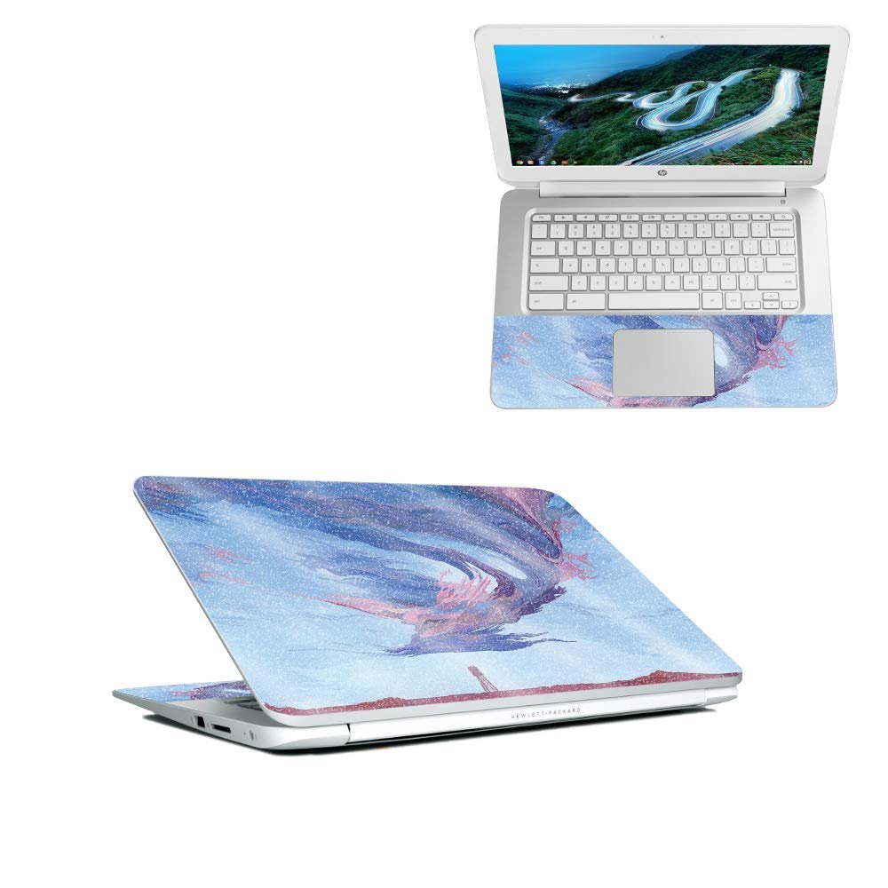 MightySkins Glossy Glitter Skin for HP Chromebook 14" (2018) - Water Tower | Protective, Durable High-Gloss Glitter Finish | Easy to Apply, Remove, and Change Styles | Made in The USA