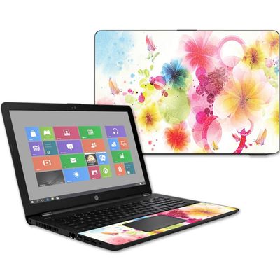 MightySkins Glossy Glitter Skin for HP 15t Laptop 15.6" (2017) - Pollinate | Protective, Durable High-Gloss Glitter Finish | Easy to Apply, Remove, and Change Styles | Made in The USA