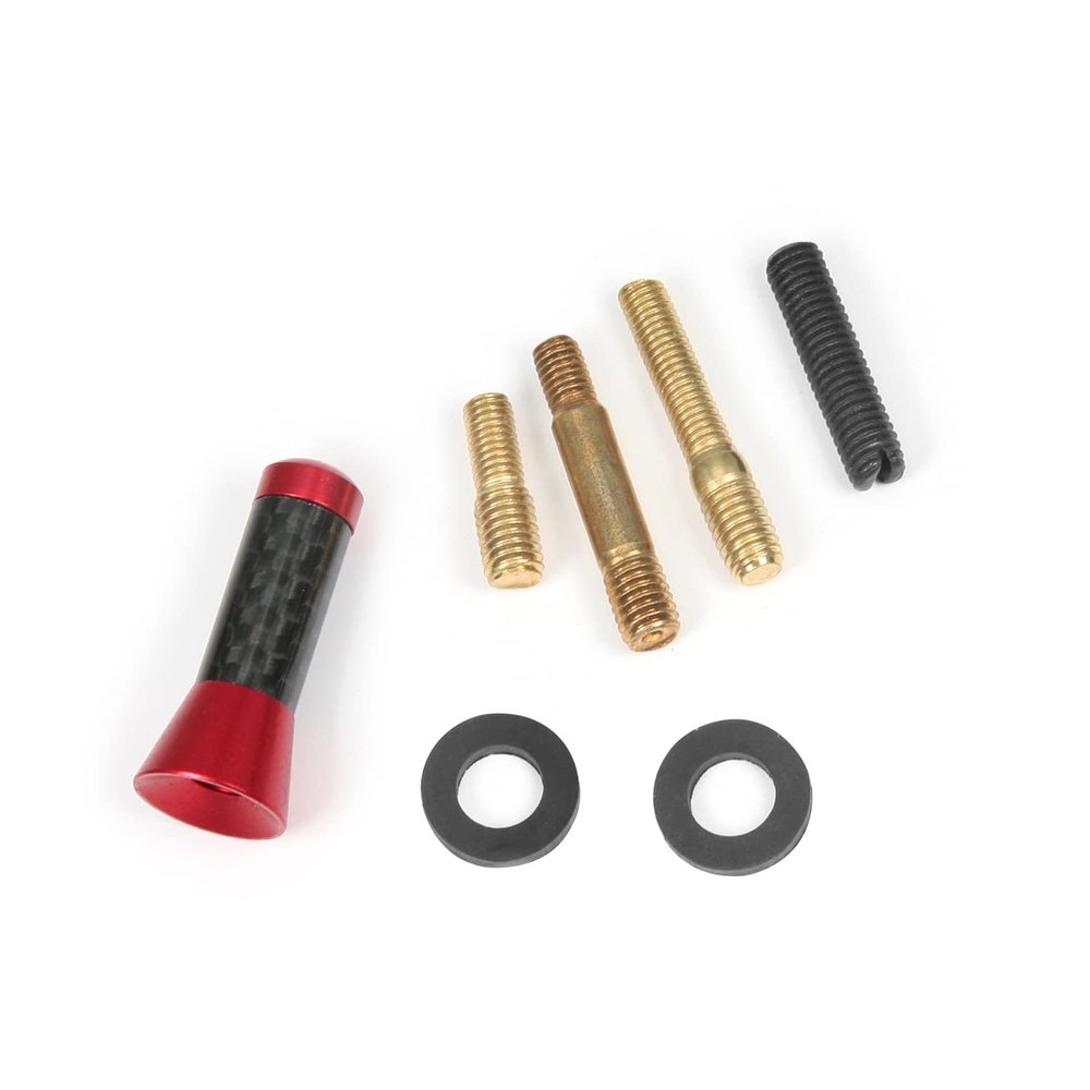 Othmro Universal red 3.5cm Carbon Fiber Screw Aluminum Alloy Car Short Radio Antenna 1 pcs