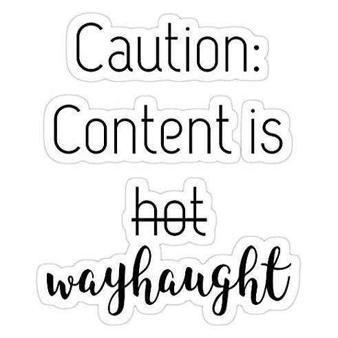 Content is wayhaught - White Edition, Wynonna EARP Decal Sticker - Sticker Graphic - Auto, Wall, Laptop, Cell, Truck Sticker for Windows, Cars, Trucks