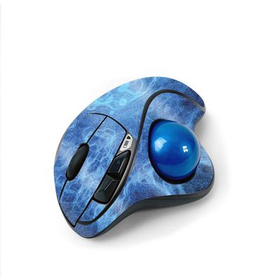 MightySkins Glossy Glitter Skin for Logitech M570 Wireless Trackball Mouse - Blue Mystic Flames | Protective, Durable High-Gloss Glitter Finish | Easy to Apply and Change Style | Made in The USA