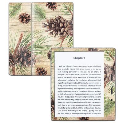MightySkins Glossy Glitter Skin for Amazon Kindle Oasis 7" (9th Gen) - Pine Collage | Protective, Durable High-Gloss Glitter Finish | Easy to Apply, Remove, and Change Styles | Made in The USA