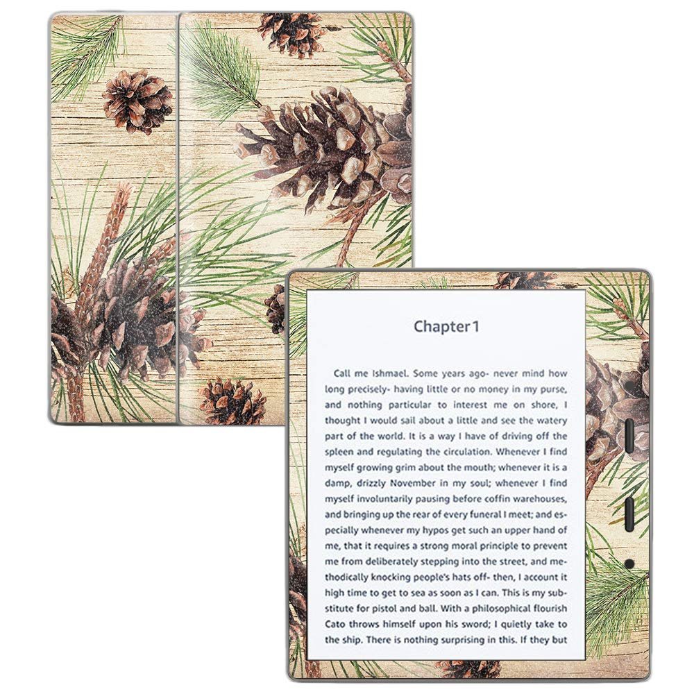 MightySkins Glossy Glitter Skin for Amazon Kindle Oasis 7" (9th Gen) - Pine Collage | Protective, Durable High-Gloss Glitter Finish | Easy to Apply, Remove, and Change Styles | Made in The USA