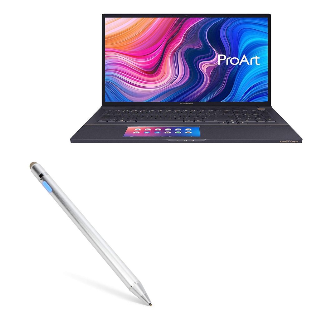 BoxWave Stylus Pen Compatible with ASUS ProArt StudioBook Pro X W730G5T - AccuPoint Active Stylus, Electronic Stylus with Ultra Fine Tip - Metallic Silver