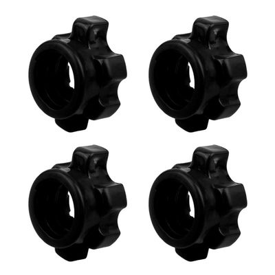 BESPORTBLE 4pcs Dumbbell Bar Nut Screw Clamps for Standard Barbells Lightweight and Easy to Install for Home Fitness Equipment and Weight Training Accessories