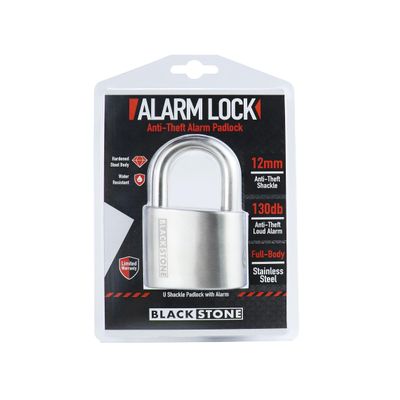 Crystal Vision Anti-Theft Loud 130db Alarm Lock Weather Proof Heavy Duty Multi Purpose (12mm)