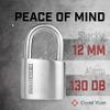 Crystal Vision Anti-Theft Loud 130db Alarm Lock Weather Proof Heavy Duty Multi Purpose (12mm) view 3