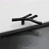 Geeyu 96 Dressing Table Handle, Drawer Knobs Door PullsTree Branch Furniture Handle Single Hole 96mm 128mm Black Silver Bronze Kitchen Cabinet Handles, Indoor Hardware (Color : Black Single) view 1
