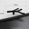 Geeyu 96 Dressing Table Handle, Drawer Knobs Door PullsTree Branch Furniture Handle Single Hole 96mm 128mm Black Silver Bronze Kitchen Cabinet Handles, Indoor Hardware (Color : Black Single) view 2