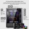 HDYD ATX Case, Mid-Tower PC Gaming Case ATX/M-ATX/ITX - Front I/O USB 3.0 Port - Fully Transparent Side Panels - Support Water Cooling view 4