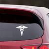 NBFU Medical Symbol Caduceus Nurse Medical 2 (White) (Set Of 2) Premium Waterproof Vinyl Decal Stickers For Laptop Phone Accessory Helmet Car Window Bumper Mug Tuber Cup Door Wall Decoration view 2