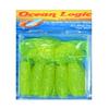 Arkie Lures PTTS4-124-5 4 Inch Twin Tail Shrimp- #124 Chartreuse Glitter- 5 Pack view 1