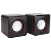 Computer Speakers, Small Wired PC Gaming Speakers Stereo Loudspeaker, Mini USB Powered Dual Stereo Speaker System, 3.5 mm AUX-in Portable Speaker for Computer, PC Laptop, Desktop, Black view 1