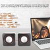 Computer Speakers, Small Wired PC Gaming Speakers Stereo Loudspeaker, Mini USB Powered Dual Stereo Speaker System, 3.5 mm AUX-in Portable Speaker for Computer, PC Laptop, Desktop, Black view 2
