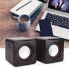 Computer Speakers, Small Wired PC Gaming Speakers Stereo Loudspeaker, Mini USB Powered Dual Stereo Speaker System, 3.5 mm AUX-in Portable Speaker for Computer, PC Laptop, Desktop, Black view 3