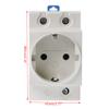 angwang Rail Socket,EU Type 35mm DIN Rail Mount AC Power Socket 16A 250V AC Connector view 3