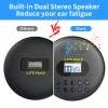 ARAFUNA Portable CD Player with Dual Stereo Speakers, Rechargeable CD Player for Car with Anti-Skip Protection, Headphones and AUX Cable Backlight Buttons view 2