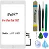 Dedia White Touch Screen Replacement for iPad 5 2017 9.7 inch, A1822 A1823 Digitizer Glass Assembly with Home Button + Tool kit view 1