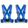 zojo Kids Reflective Vest 2pcs | Lightweight, Adjustable & Elastic | Safety & High Visibility for Running, Jogging, Walking, Cycling | Fits Outdoor Clothing (Neon Blue-Kids Size) view 1