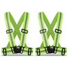 zojo Kids Reflective Vest 2pcs | Lightweight, Adjustable & Elastic | Safety & High Visibility for Running, Jogging, Walking, Cycling | Fits Outdoor Clothing (Neon Yellow-Kids Size) view 1