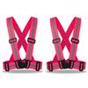 zojo Kids Reflective Vest 2pcs | Lightweight, Adjustable & Elastic | Safety & High Visibility for Running, Jogging, Walking, Cycling | Fits Outdoor Clothing (Neon Pink-Kids Size) view 1