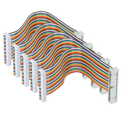 S erounder 5Pcs GPIO Ribbon Cable for Male to Female 40pin Breadboard Jumper Wire Computer Accessories 20cm(Male to Female)