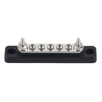 5 Terminal Bus Bar,AC 300V DC 48V 5 Power Distribution Positions Bus Bar Electric Terminal Junction Block W/ 2 Stud AC 300V DC 48V Fit for Trucks Buses Boats