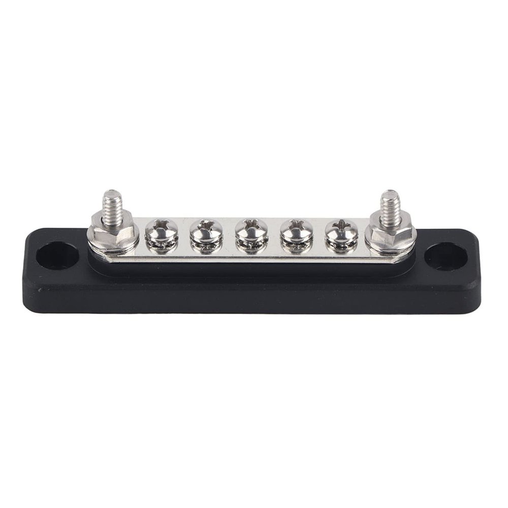 5 Terminal Bus Bar,AC 300V DC 48V 5 Power Distribution Positions Bus Bar Electric Terminal Junction Block W/ 2 Stud AC 300V DC 48V Fit for Trucks Buses Boats