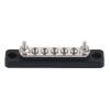 5 Terminal Bus Bar,AC 300V DC 48V 5 Power Distribution Positions Bus Bar Electric Terminal Junction Block W/ 2 Stud AC 300V DC 48V Fit for Trucks Buses Boats view 1
