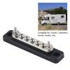 5 Terminal Bus Bar,AC 300V DC 48V 5 Power Distribution Positions Bus Bar Electric Terminal Junction Block W/ 2 Stud AC 300V DC 48V Fit for Trucks Buses Boats view 4