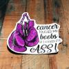 JMM Industries Cancer Touched My Boobs so I Kicked It's Ass Decal Funny Funny Motivation Inspiration Quote Saying 5.5-Inches by 5-InchesPremium Quality Vinyl Sticker UV Protective Laminate PDS2097 view 2