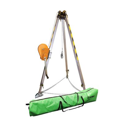 Safewaze 019-11001 7' Adjustable Tripod Kit with 65' Material Winch and Storage Bag